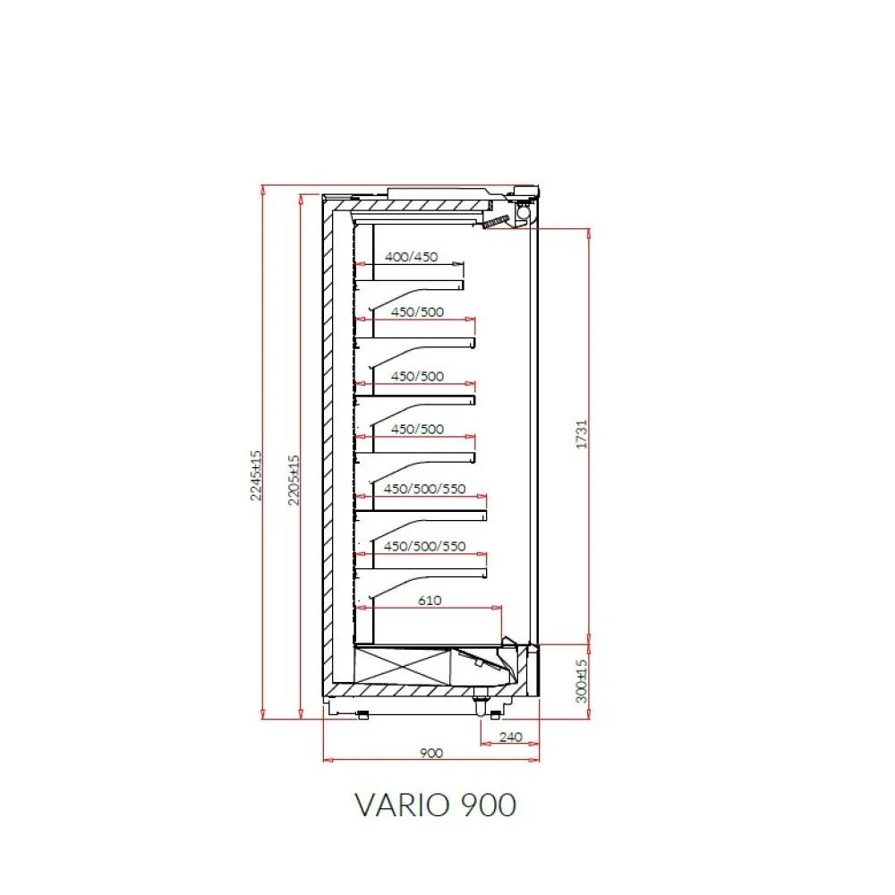 Vitrīna VARIO 1.25 90H REMOTE (VR130.900H)