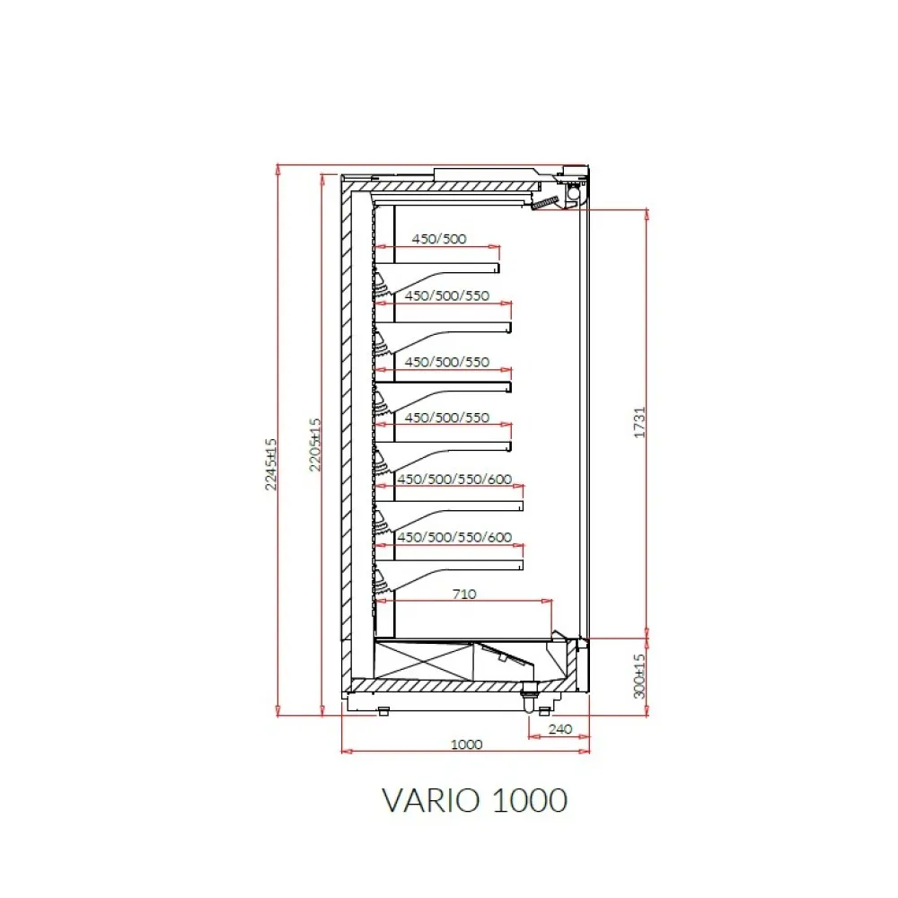 Vitrīna VARIO 1.25 100H REMOTE (VR130.1000H)