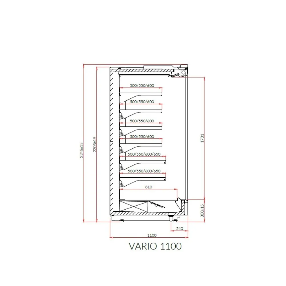 Vitrīna VARIO 1.25 110H REMOTE (VR130.1100H)