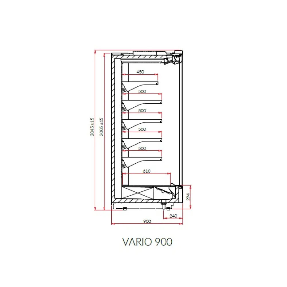 Vitrīna VARIO 1.88 90L REMOTE (VR150.900L)