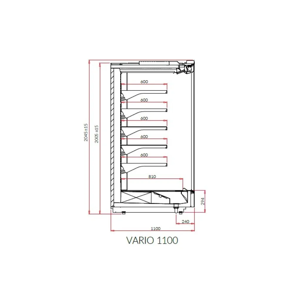 Vitrīna VARIO 1.25 110L REMOTE (VR130.1100L)
