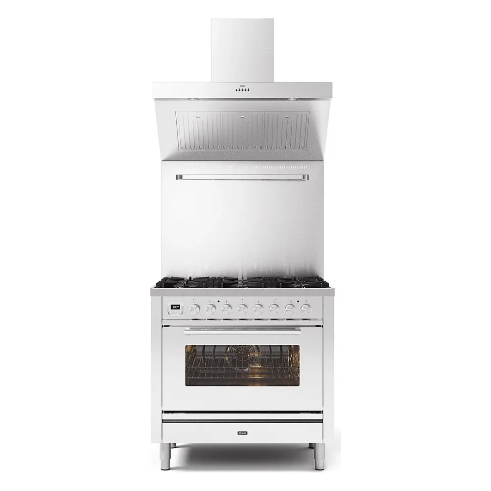 Plīts ar cepeškrāsni Professional Plus 90 cm PI096WE3 indukcijas