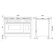Plīts ar cepeškrāsni Professional Plus 120 cm P127WE3 7 degļi