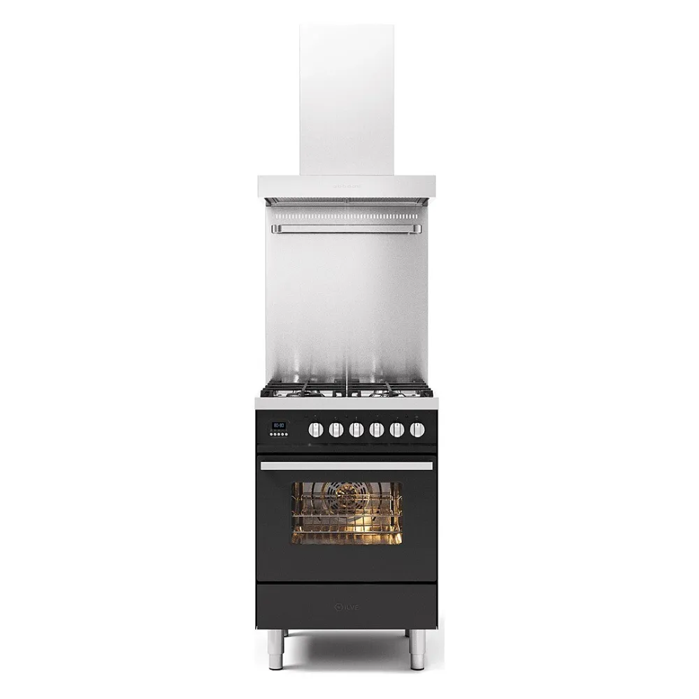 Plīts ar cepeškrāsni Pro Line  60 cm L06WM3 4 degļi