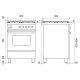 Plīts ar cepeškrāsni Pro Line  60 cm L06WM3 4 degļi