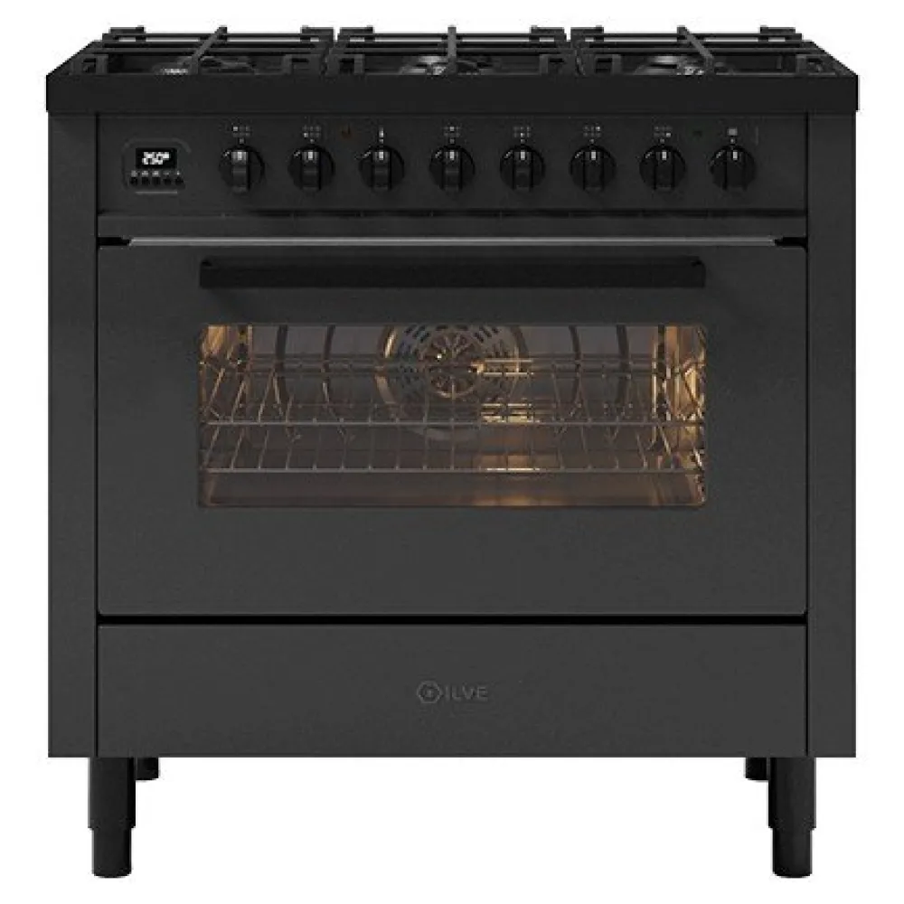 Plīts ar cepeškrāsni Pro Line 90 cm L09-GRD/L09-MGD 6 degļi