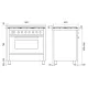 Plīts ar cepeškrāsni Pro Line 90 cm L09-GRD/L09-MGD 6 degļi