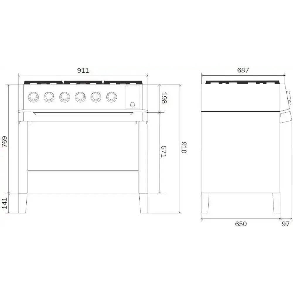 Indukcijas plīts ar cepeškrāsni Panoramagic PM09-MK (PMI09S3)