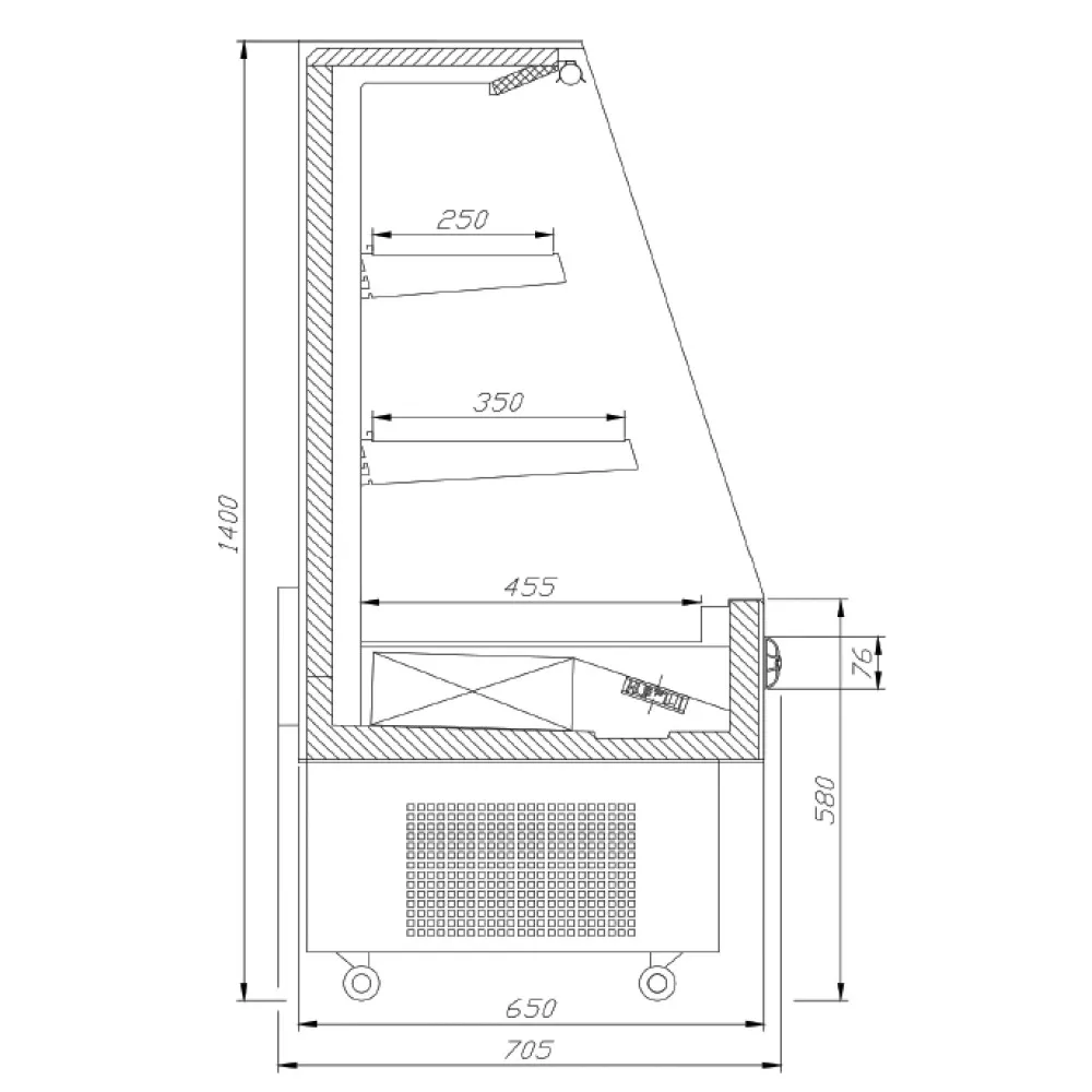 Vitrīna SMART 1200 mm (R-1-SM-120/70)