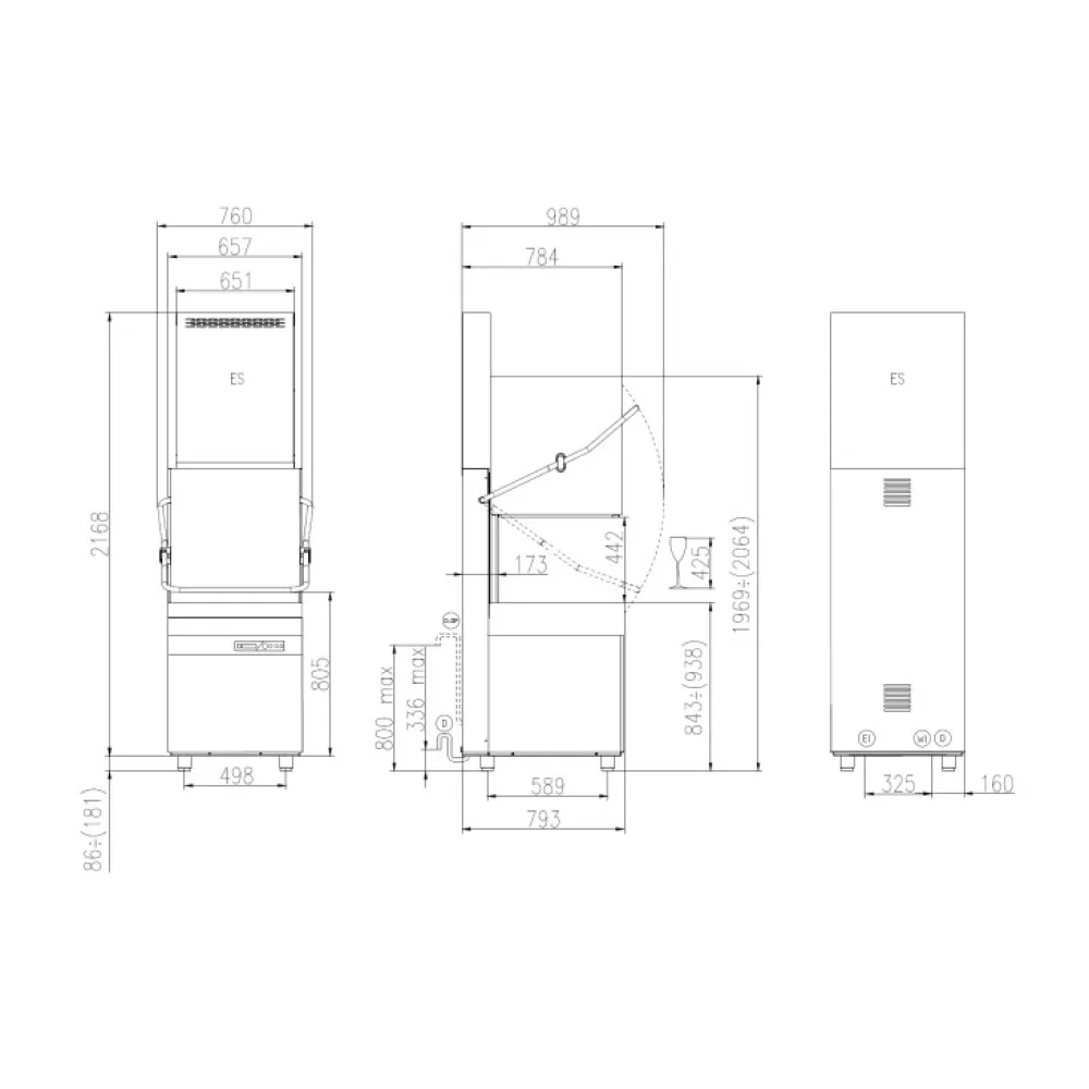 Kupola trauku mašīna, 500x500mm, HK 850 E ES (HK850EES)