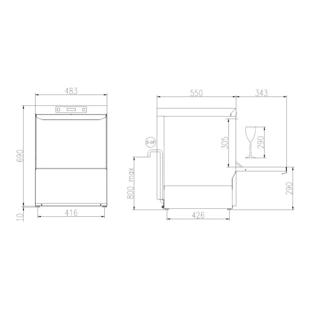 Trauku mašīna, 400x400mm, SK 40E PRS SD (SK40EPRSSD)