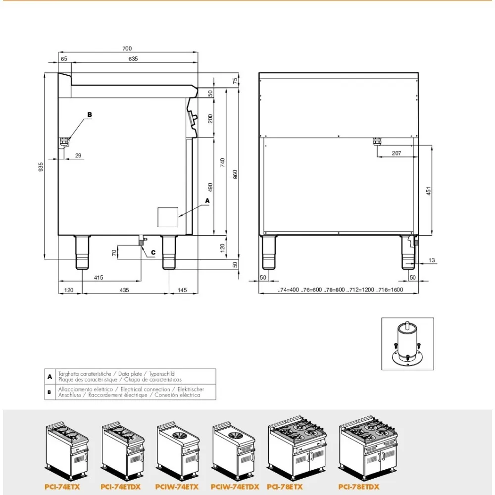 Indukcijas plīts Wok PCIW-74ETDX (08030439X)