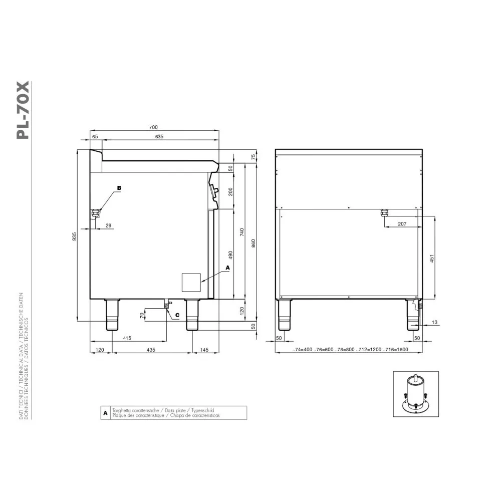 Darba virsma ar n/t paliktni  PV-78X (08010801X)