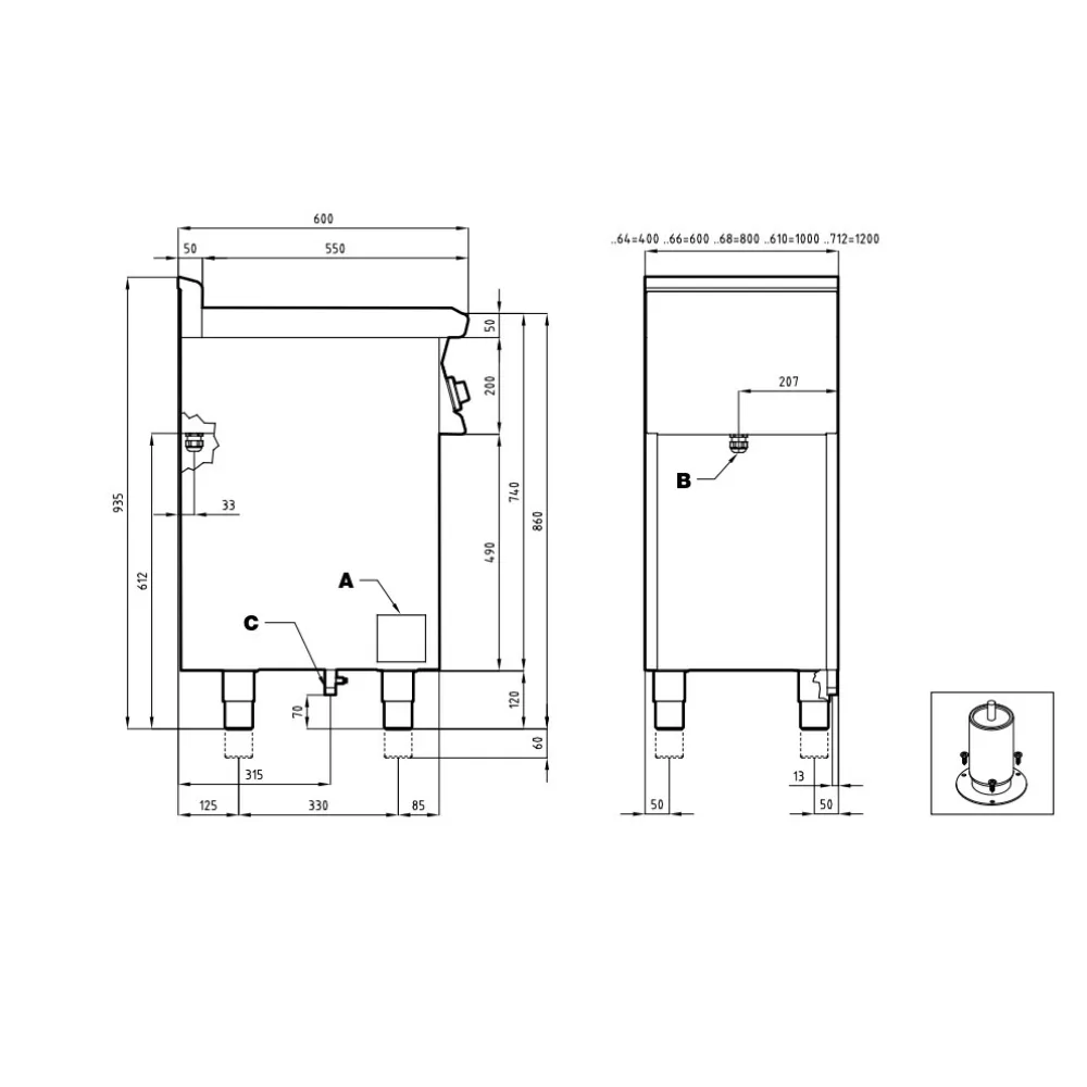 Elektriskais fritieris  F13-64ETX (06090430X)
