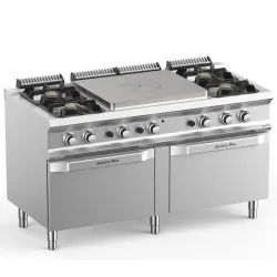 Gāzes plīts  ar 2 gāzes cepeškrāsnim TPG7152FG4XL DOMINA PRO 700