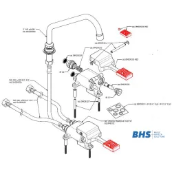Water mixer with pedal S002K