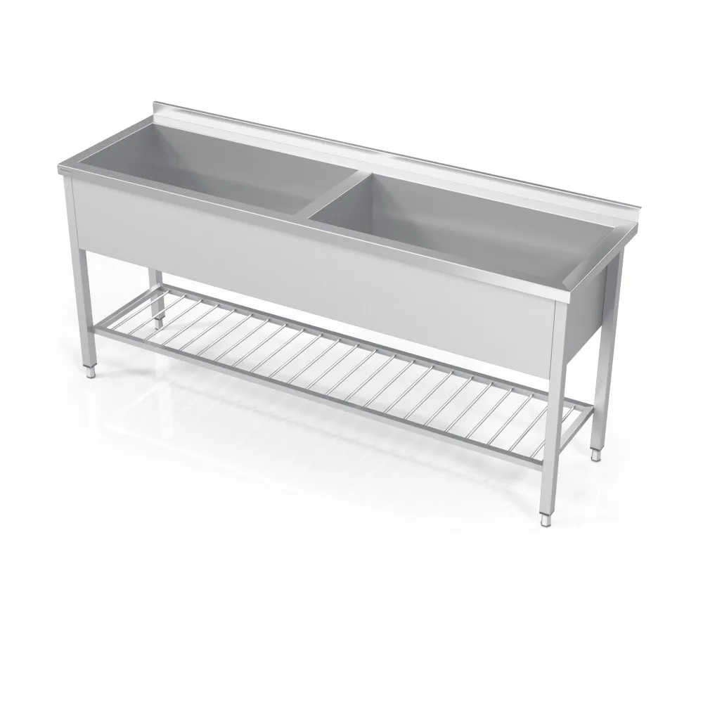 Galds ar diviem baseiniem un resti 1400 (DV2-PSA-140/60/90)