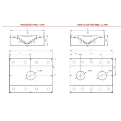 Ventilācijas tvaika nosūcējs sala ar filtriem HNCD 1500