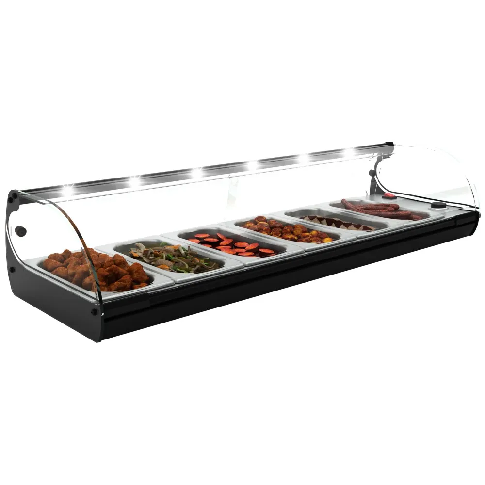 Karstā vitrīna GN traukiem Cristal 6 | 6x GN 1/3 (05-70526BK)