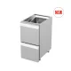 Modulis ar vienu neitrālu atvilktni un vienu atvilktni ledus uzglabāšanai (BHS-Z-DRAWER FOR ICE STORAGE-43/67/86 )