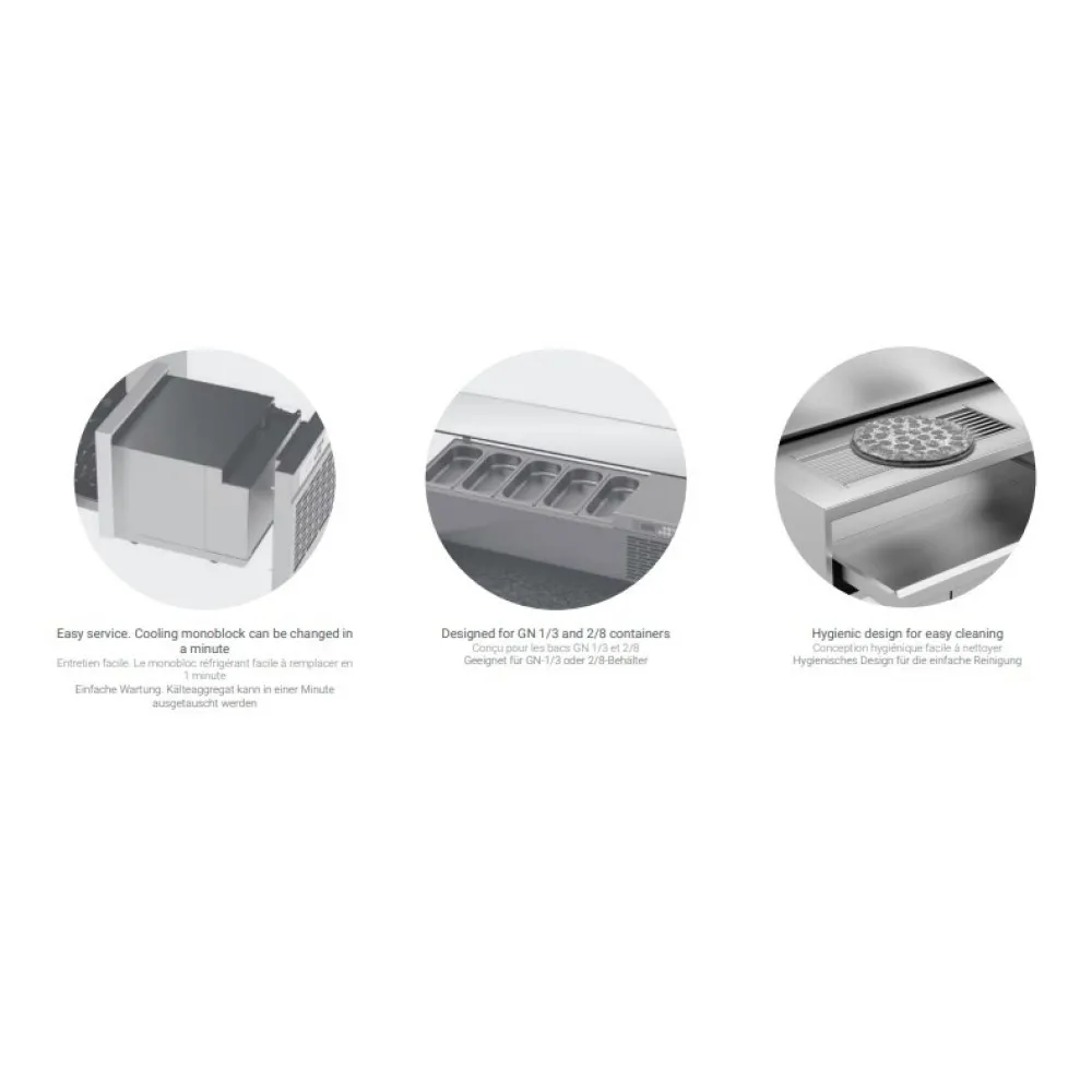 Picas gatavošanas galds 1010 mm (BHS-Z-PIZZA-101/85/120)