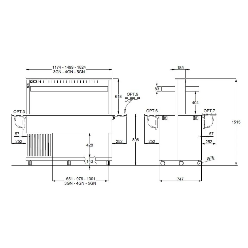 AUKSTĀ BUFETE AR VENTILATORU ATHENA 4 RV/M (01000ATH4MRV)
