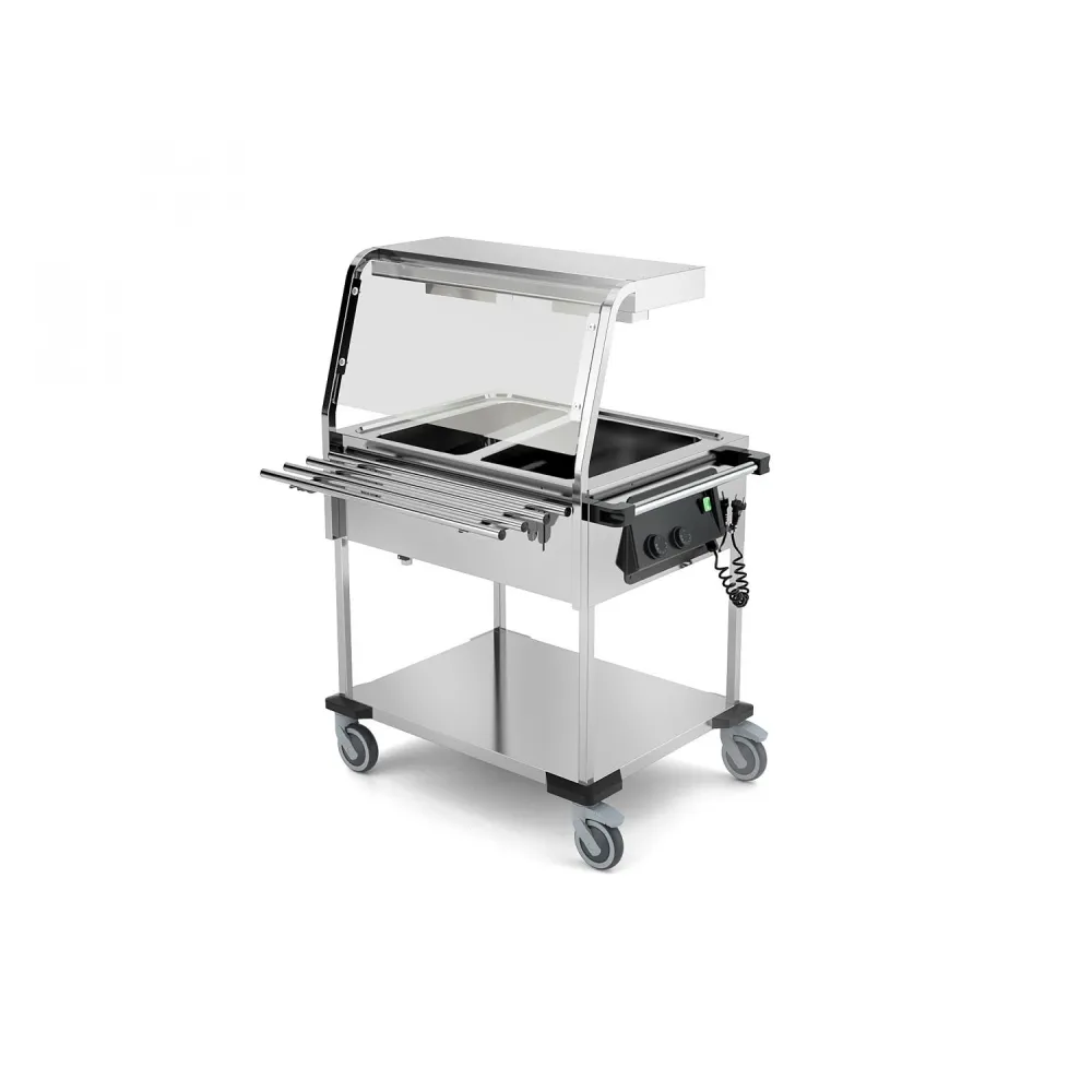 PĀRVIETOJAMS BAIN MARIE MARMĪTS AR HALOGĒNA LAMPĀM COMPASS 2 HALO SEP (02000COMP2VSBM/H)