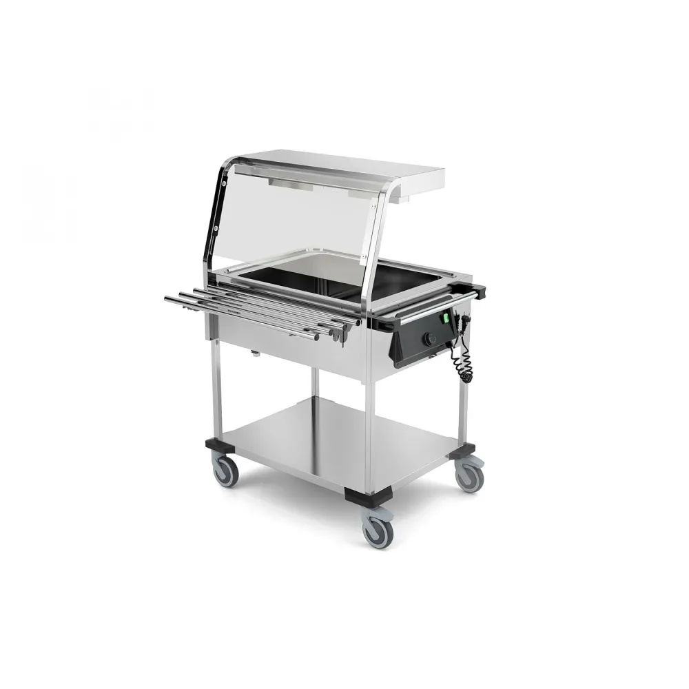 PĀRVIETOJAMS BAIN MARIE MARMĪTS AR HALOGĒNA LAMPĀM COMPASS 2 HALO (02000COMP2BM/H)