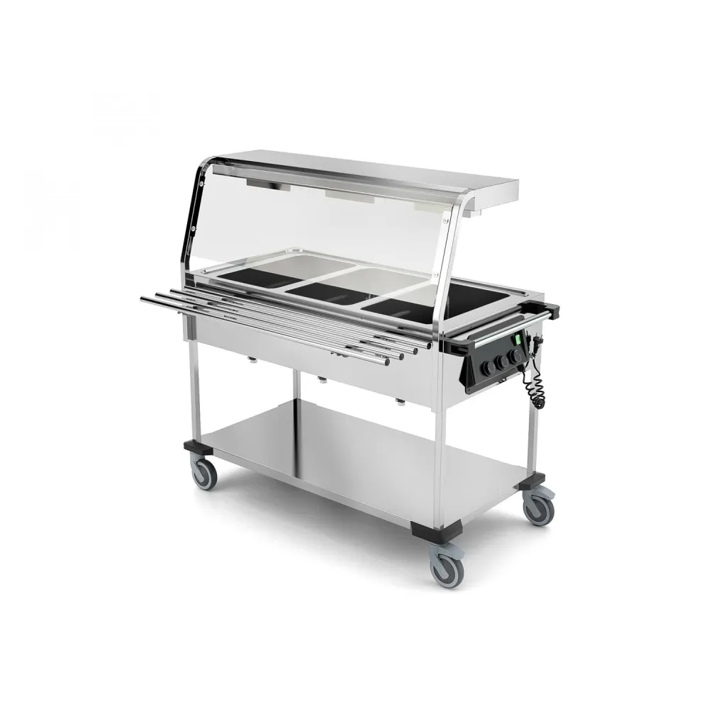 PĀRVIETOJAMS BAIN MARIE MARMĪTS AR HALOGĒNA LAMPĀM COMPASS 3 HALO SEP (02000COMP3VSBM/H)