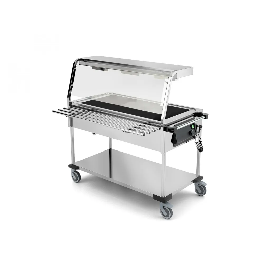 PĀRVIETOJAMS BAIN MARIE MARMĪTS AR HALOGĒNA LAMPĀM COMPASS 3 HALO (02000COMP3BM/H)