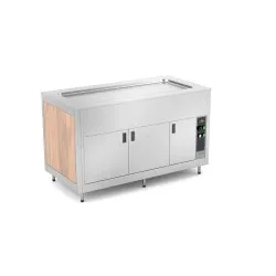 BUFETE AR APSILDĀMU NERŪSĒJOŠĀ TĒRAUDA VIRSMU UN AR VENTILATORU APSILDĀMU APAKŠĒJO NODALĪJUMU OMNIA 2PC-IN/SC