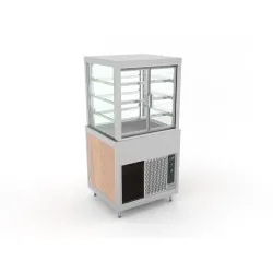 AR VENTILATORU DZESĒJAMA VITRĪNA AR ATVERAMIEM STIKLA PLAUKTIEM OMNIA 2DSP