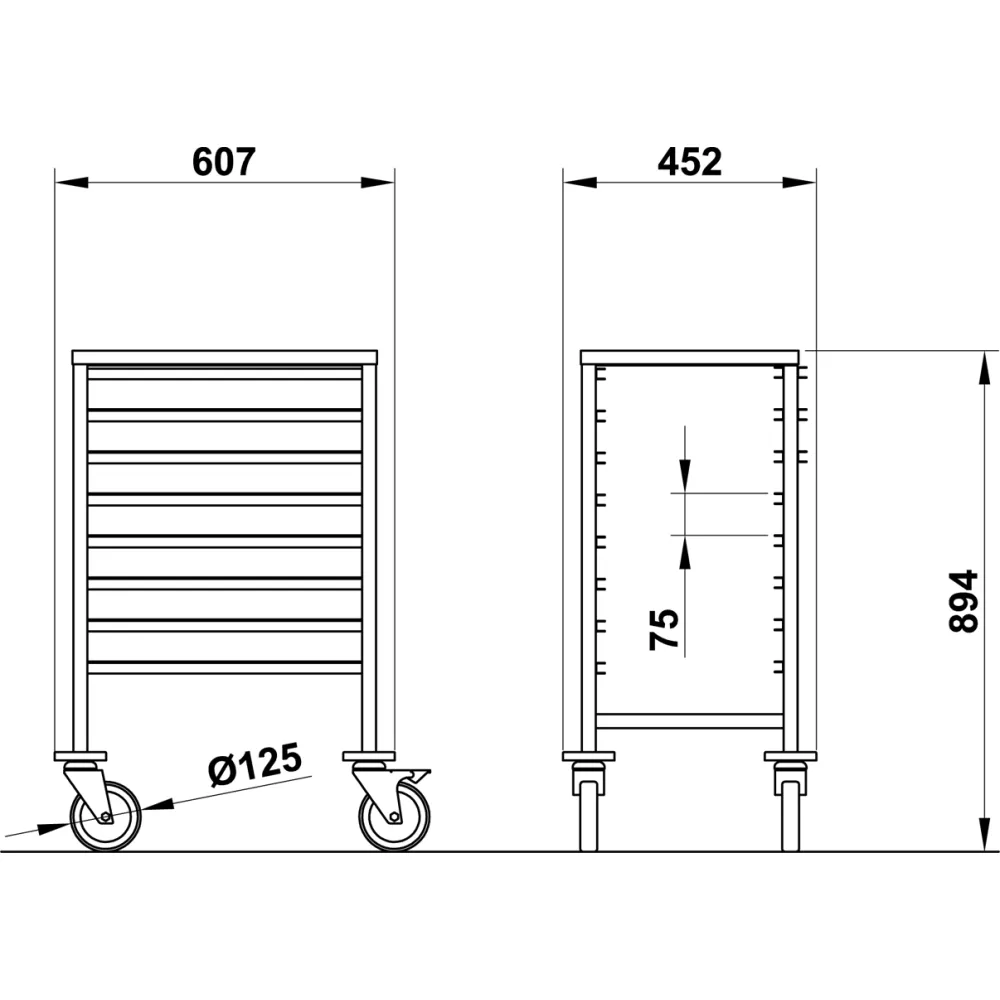 RATI PAPLĀTĒM VEGA GN1/1 C8 (039001/1C08IN)