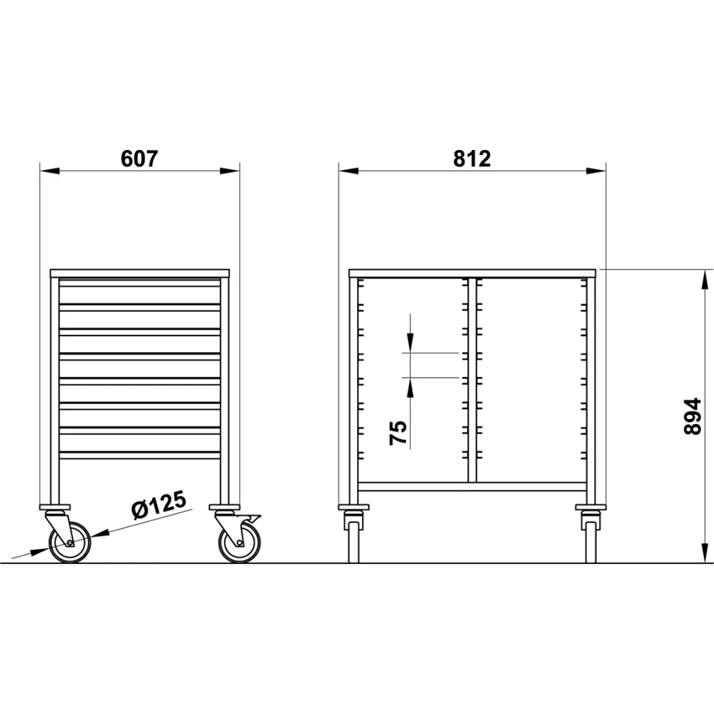 RATI PAPLĀTĒM VEGA GN1/1 C8+8 (039001/1C8+8IN)