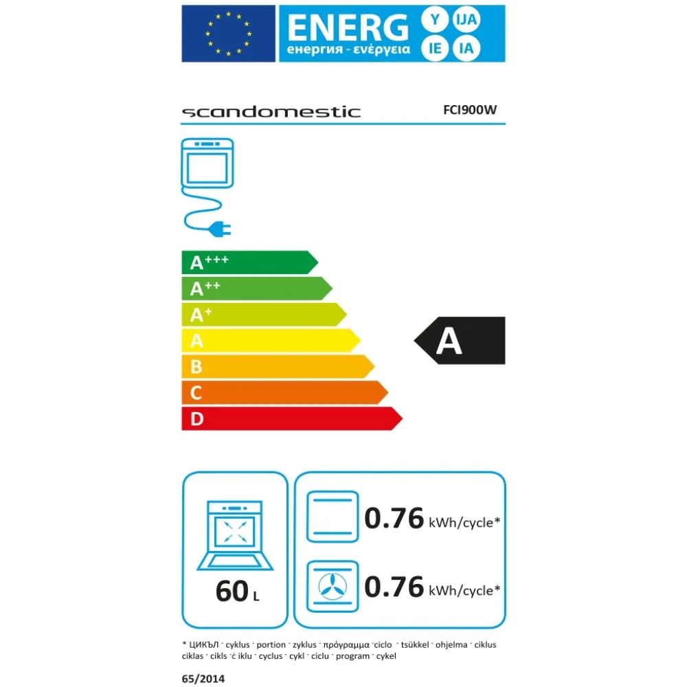 Indukcijas plīts ar cepeškrāsni FCI900W (24075010000FCI900W)