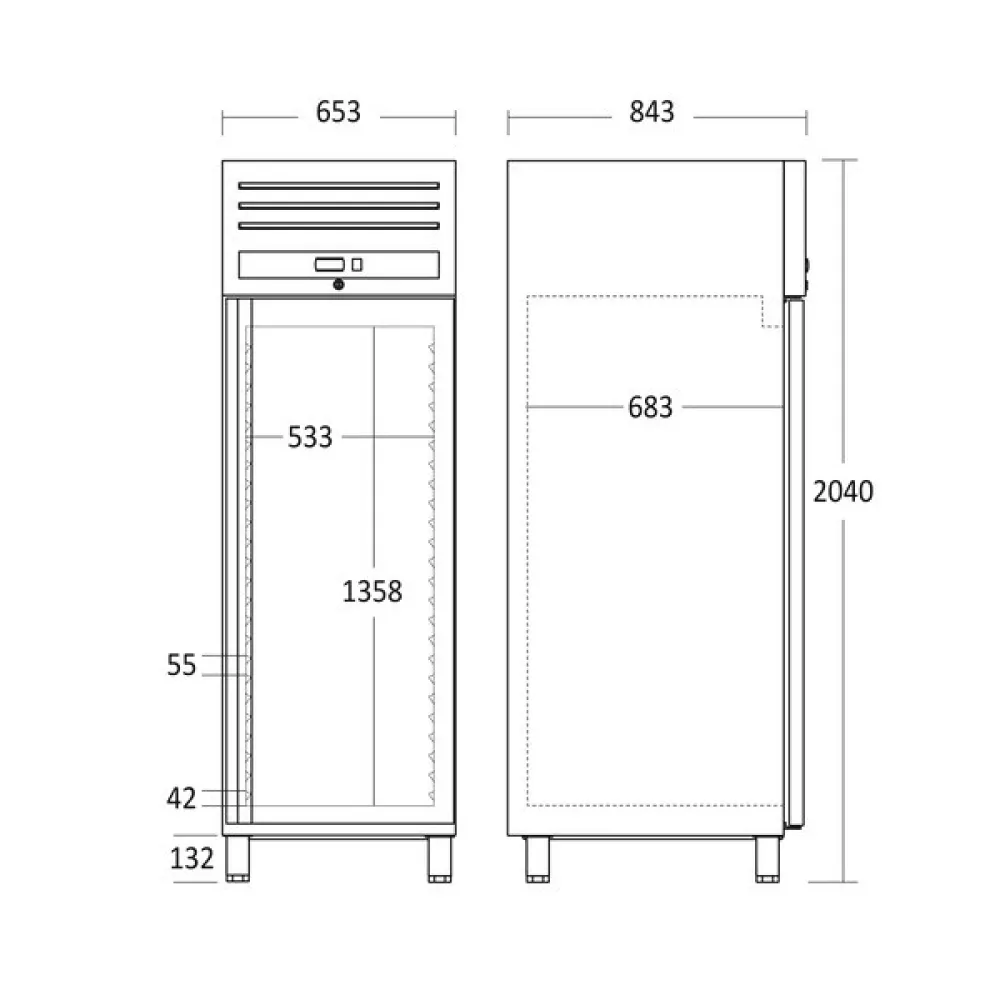Ledusskapis 461L GUR 700 X (63318510000GUR700X)