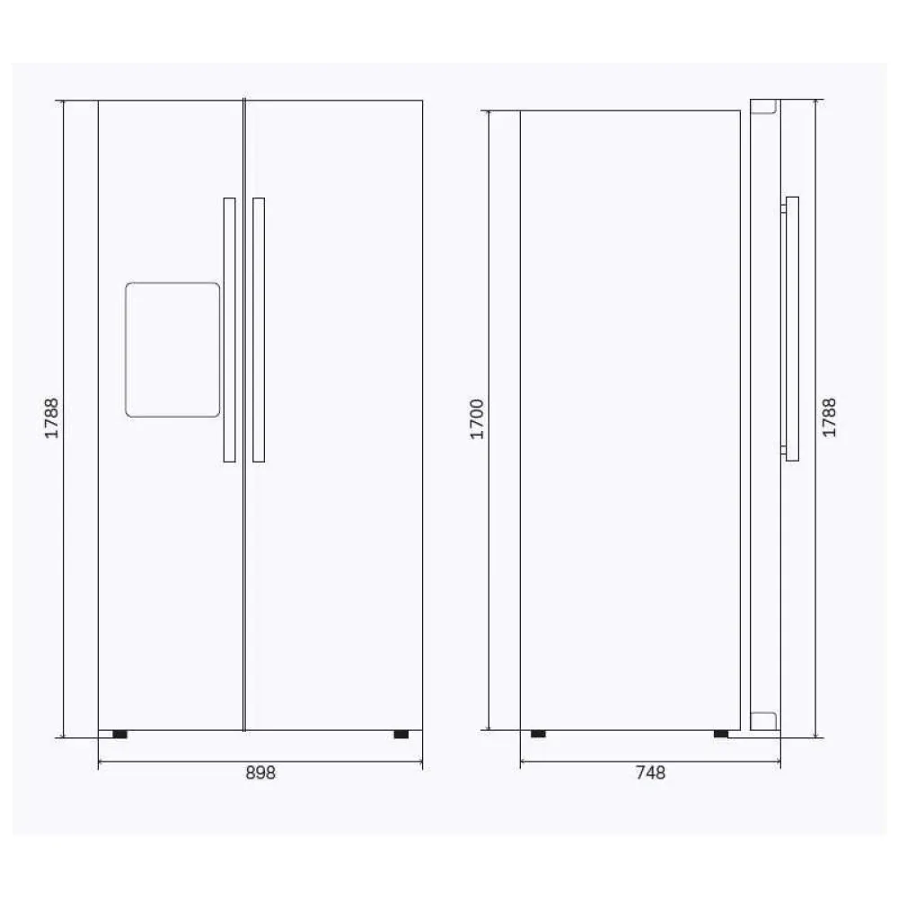 Ledusskapis Nostalgie RN9020SBS 90 cm