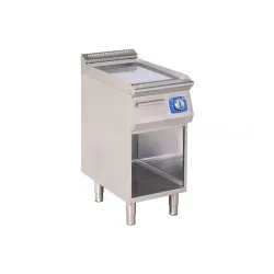 Hromēta elektriskā grilvirsma ar paliktni 4,05 kW