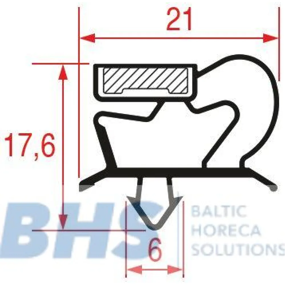 SNAP-IN GASKET 1570x670 mm (L3186076)