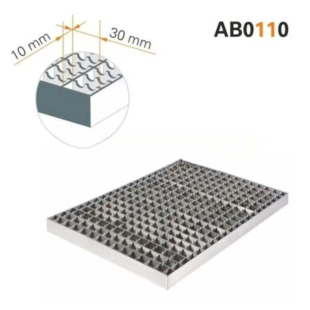 Pretslīdes sieta režģis 300 x 258 mm , tīkla izmērs 30 x 10 mm (BHS-AB0110-030AK)