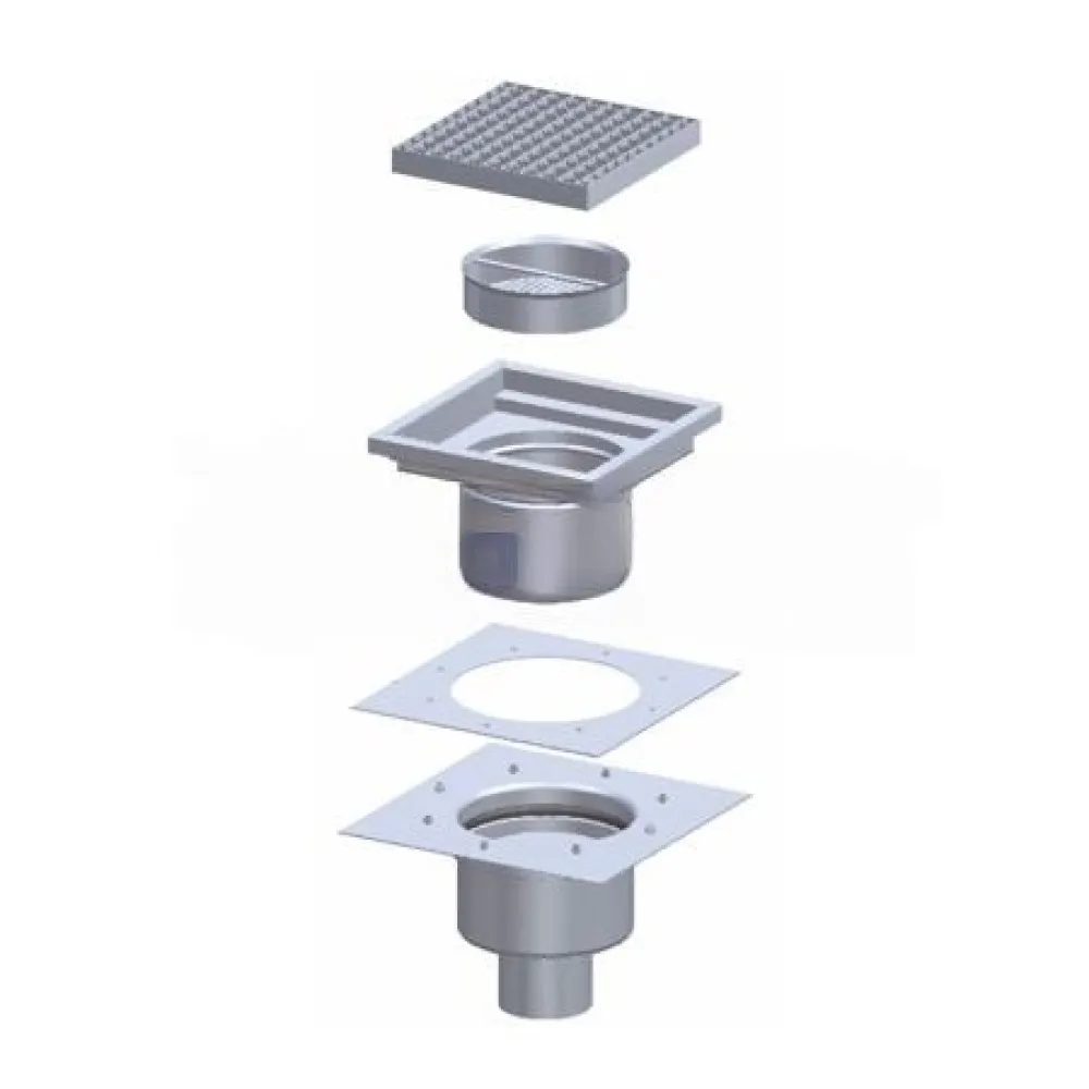 Divdaļīga grīdas noteka 400 x 300 mm (BHS-SD-AB0600-040AK)