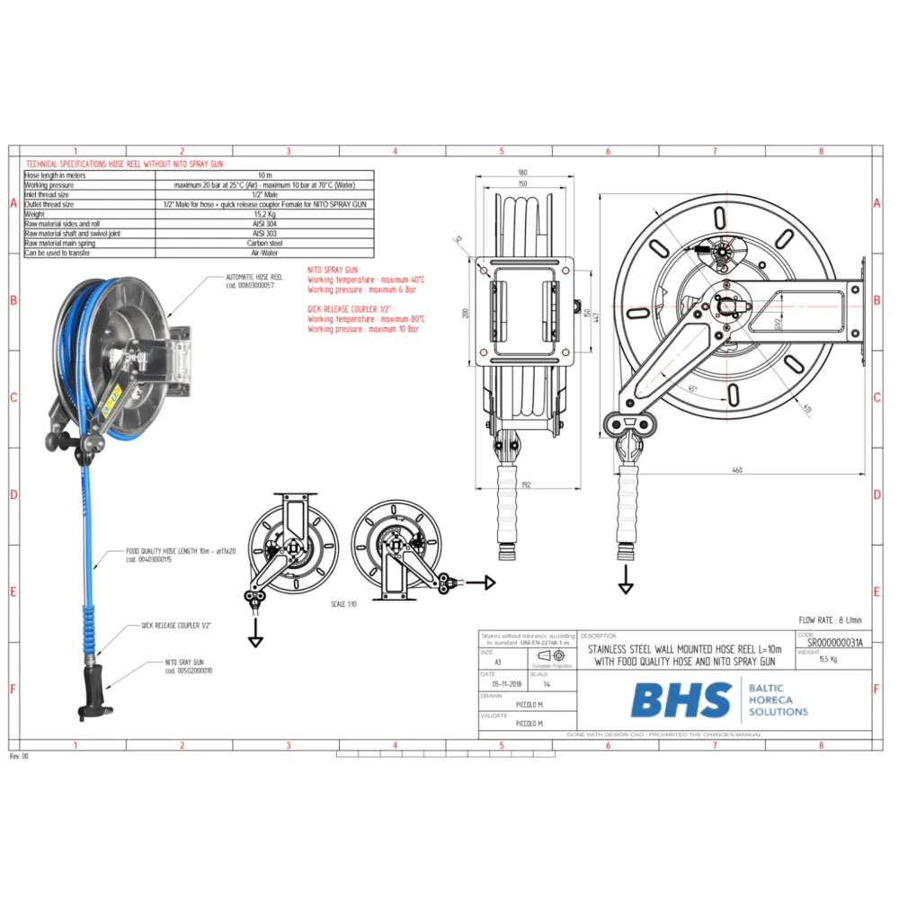Sienas spoles šļūtene SR31A (SR000000031A)