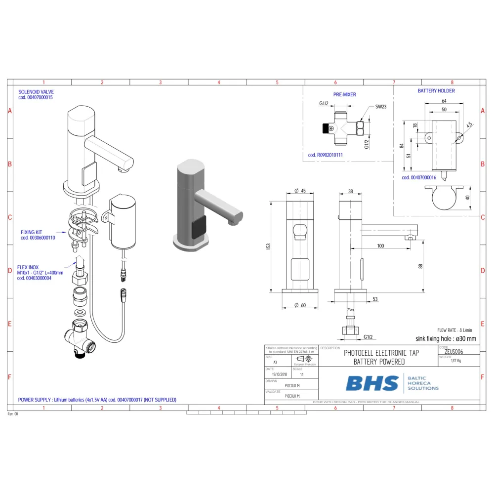 Elektroniskais krāns S006 (ZEUS006)