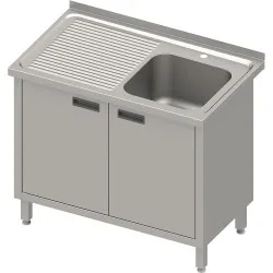 Table with sink and 2 wing doors 800