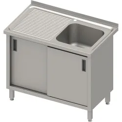 Table with sink and 2 sliding doors 800
