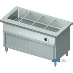 Горячий мармит 4 GN1/1 с общей камерой и шкафом