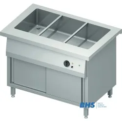 Горячий мармит 3 GN1/1 с общей камерой и тепловым шкафом