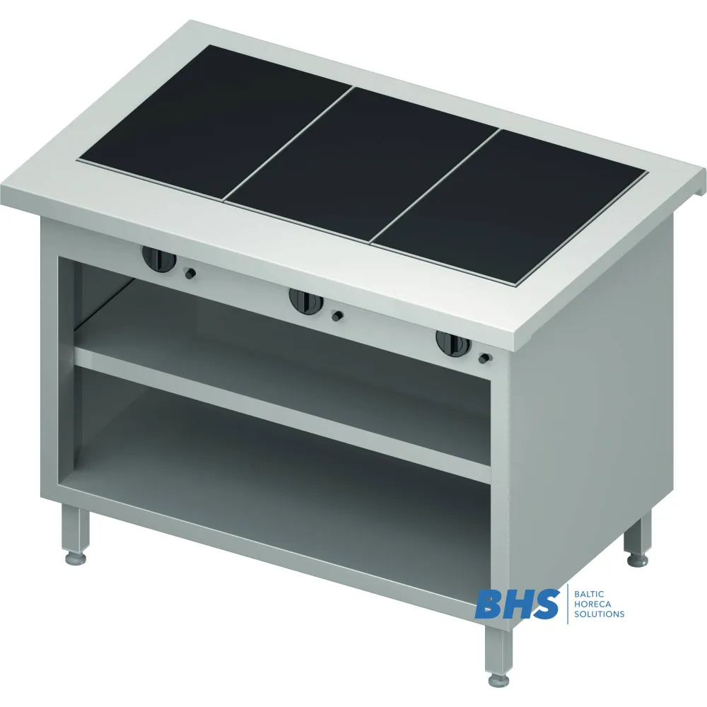 Karstā keramiskā virsma 3 GN1/1 ar plauktu (BHS233111)