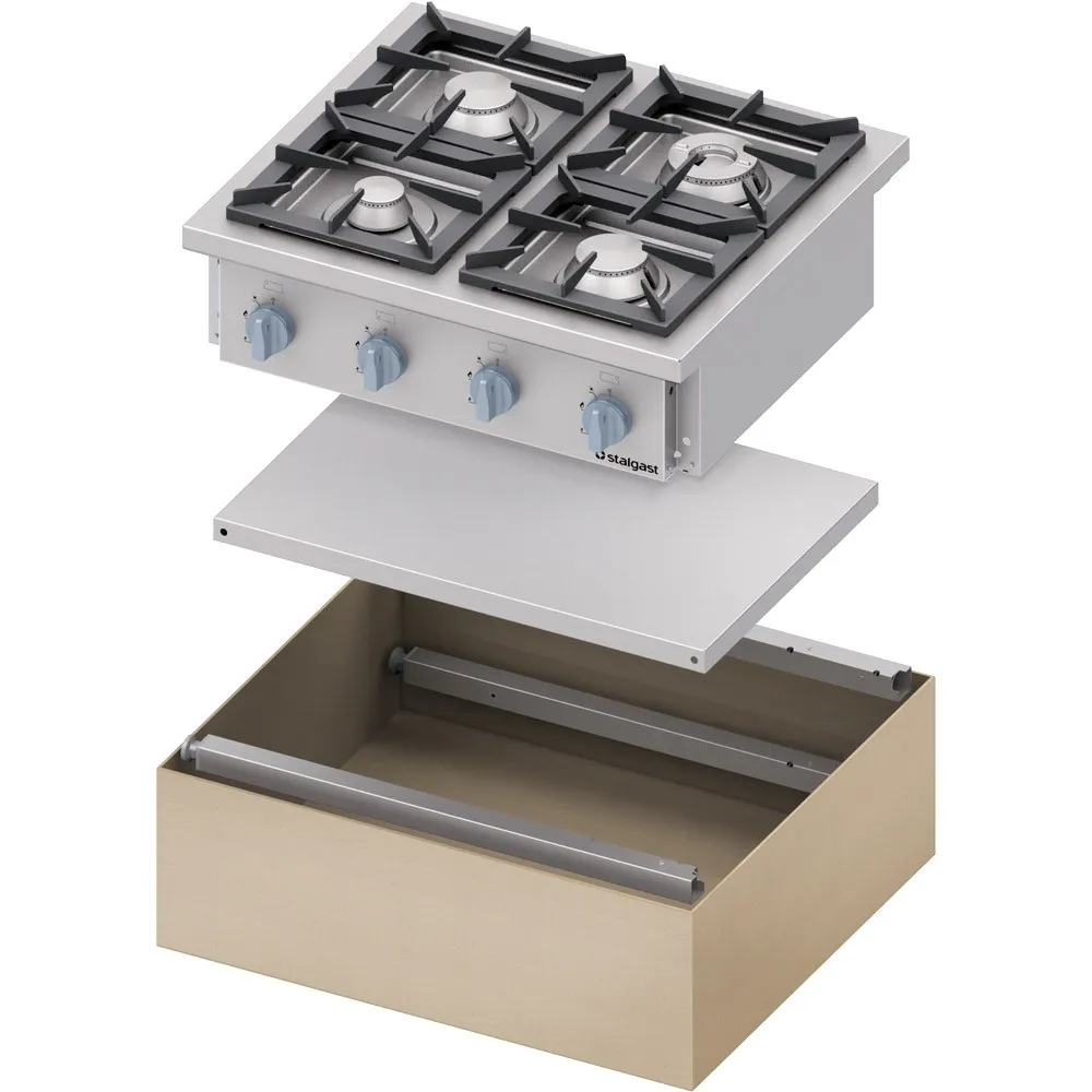Gāzes plīts ar 4 degļiem 800 24 kW (978533)