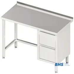 Table avec 2 tiroirs sans poste de travail 800